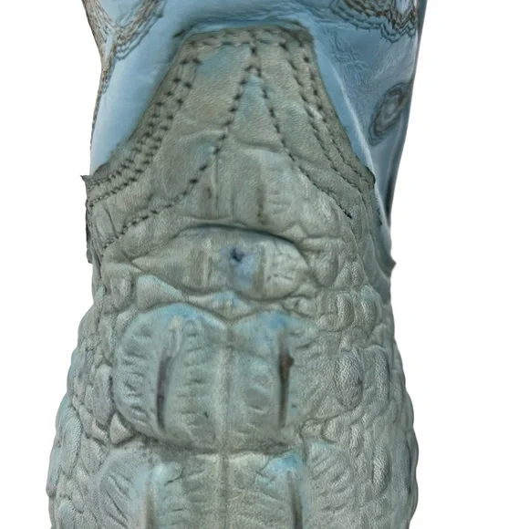 Rogers Turquoise Croc-Embossed Cowboy Boots - Picture 15 of 16